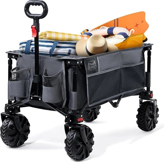 Carrello trasportatore pieghevole XXL con pneumatici larghi - veicolo di trasporto per tutti i terreni - capacità di carico 100 kg Carrello da trasporto grande