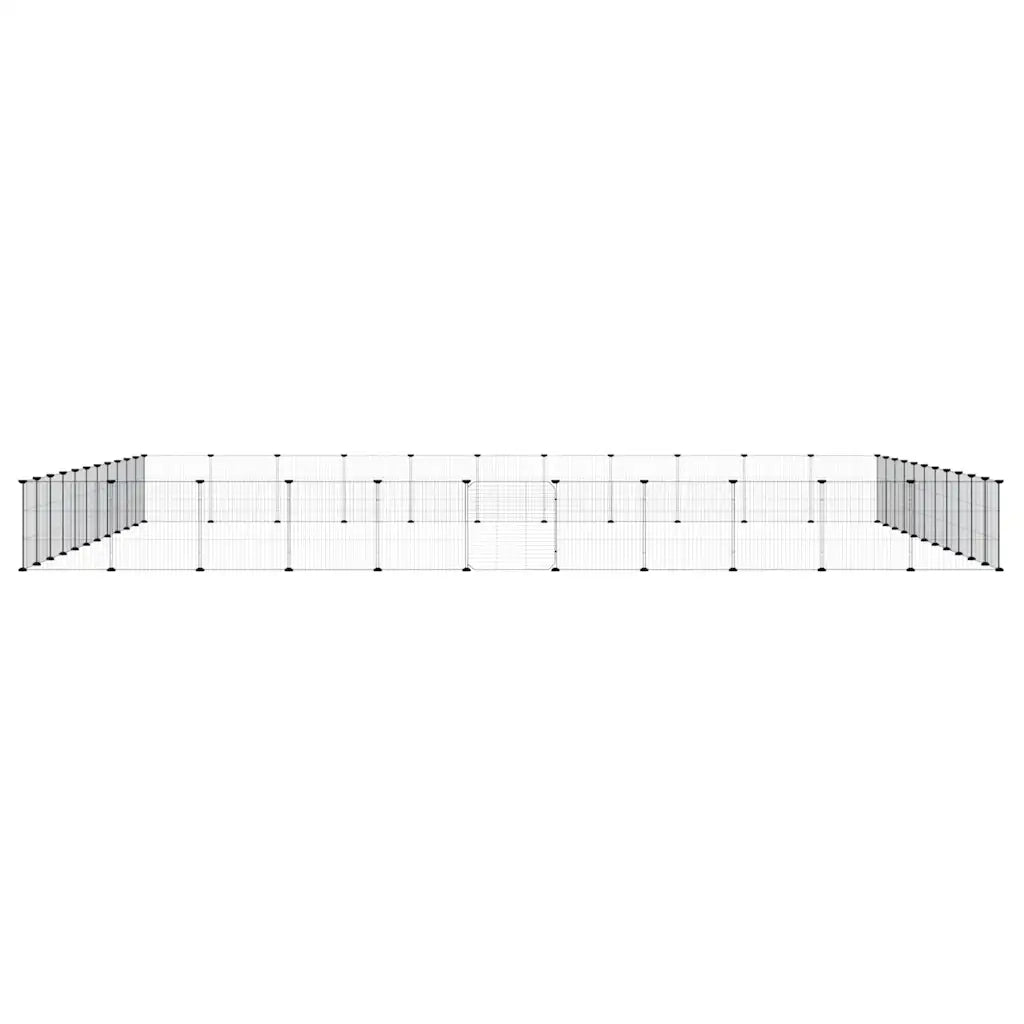 Gabbia per Animali 44 Pannelli con Porta Nera 35x35 cm Acciaio 3114028