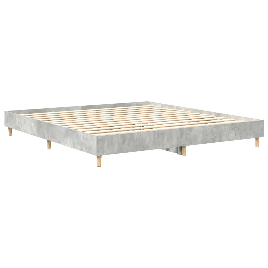 Giroletto senza Materasso Grigio Cemento 160x200cm Truciolato 3329033