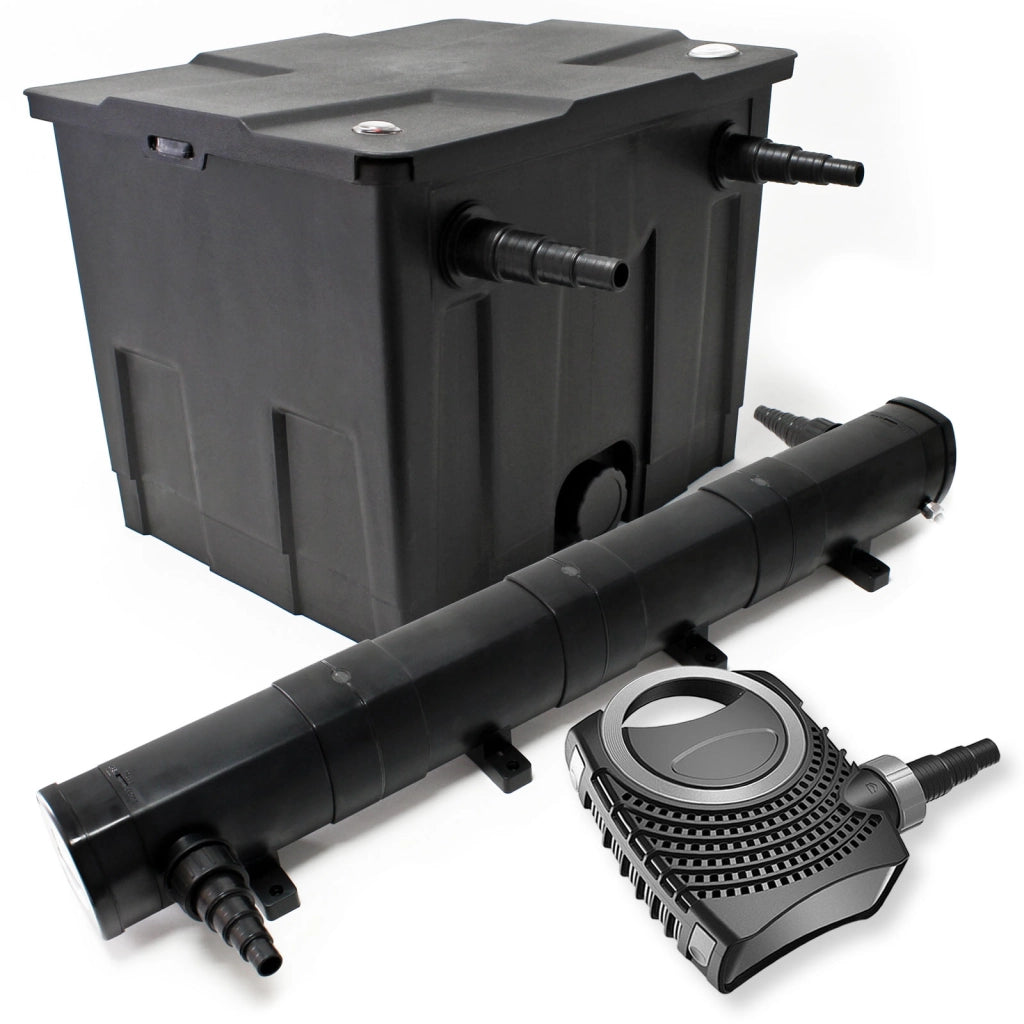 Set: Filtro bio per laghetto 12000l con Chiarificatore UVC 72W Pompa 80W