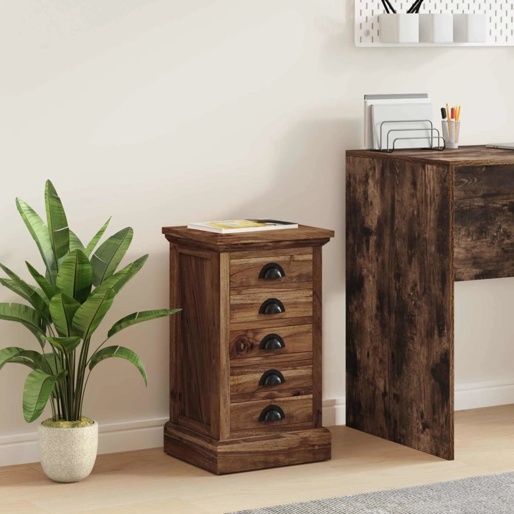 Cassettiera Naturale 35 x 30 x 60 cm Legno di teak solido 42017960