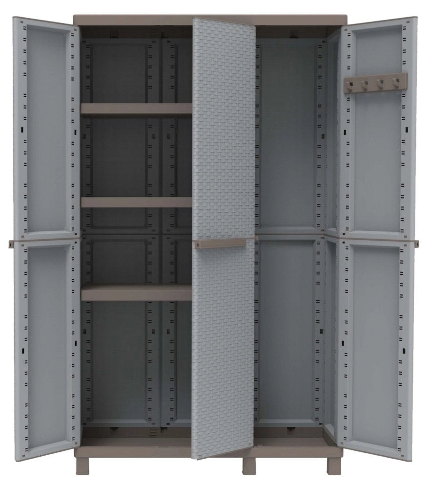 1pz armadio terry crattan 3ante cm 102x39x170h tre ripiani con vano portascope cod:ferx.91962
