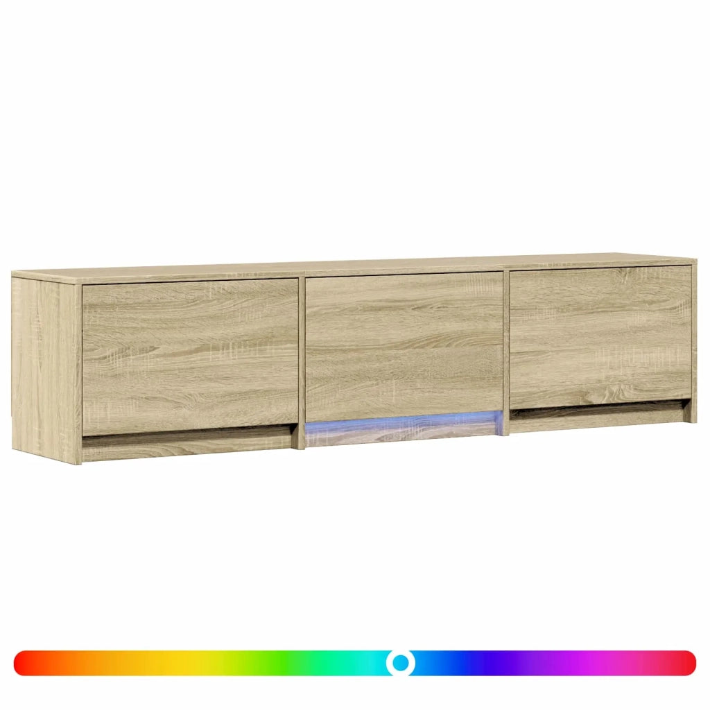 Mobile TV con LED-Credenza per TV Rovere Sonoma 165 x 34 x 40 cm