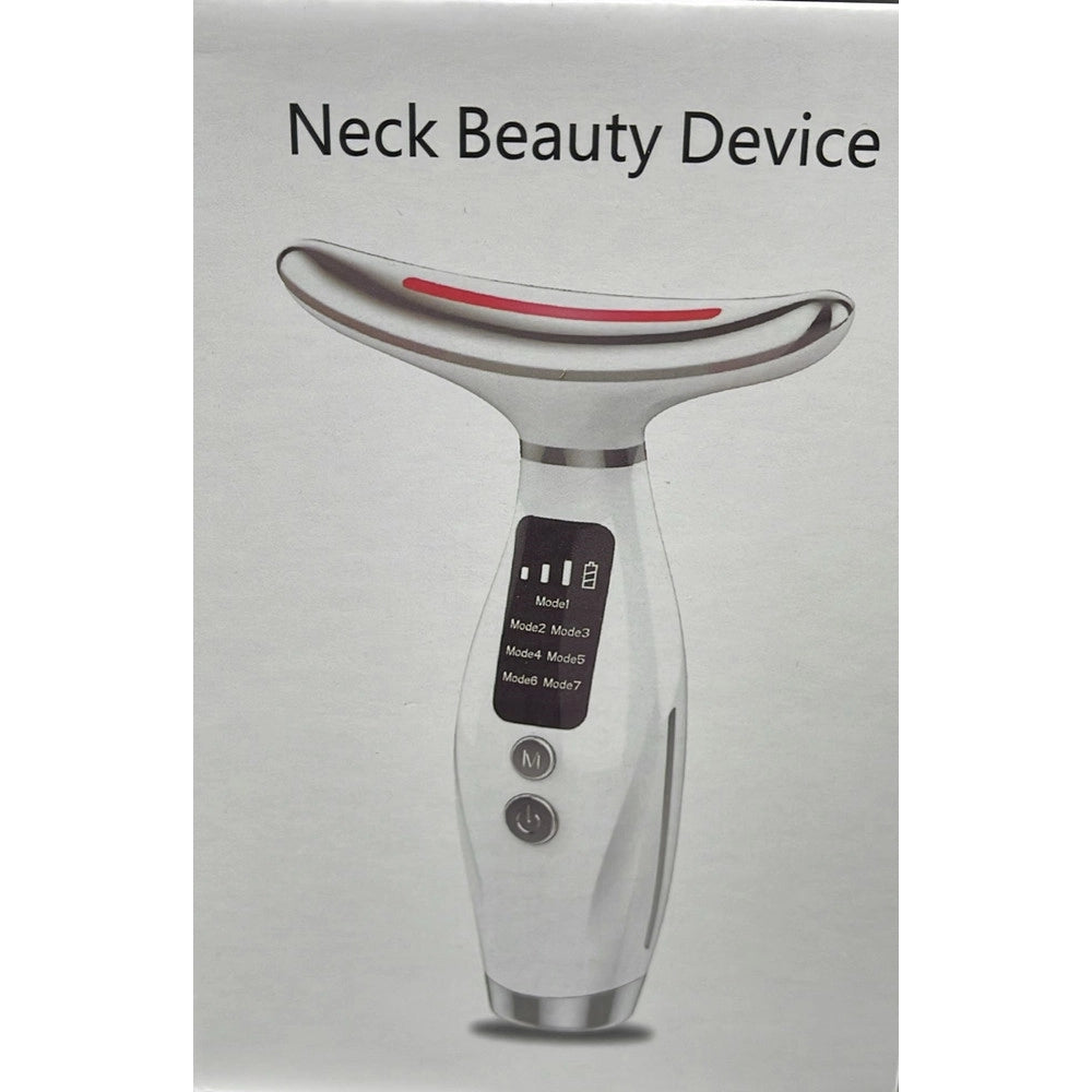 Trade Shop - Massaggiatore Viso Collo Lifting Elettrico Antirughe Dispositivo Bellezza Led Ems Gua Sha -