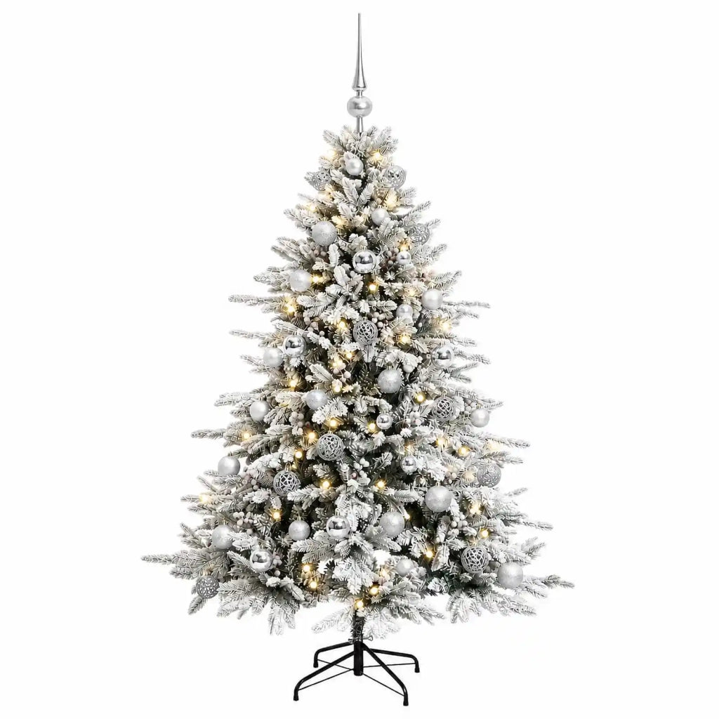 Albero di Natale artificiale con palline 150 cm 150 LED 3465968