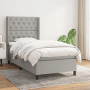 Giroletto a Molle con Materasso Grigio Chiaro 80x200 cm Tessuto 3131625