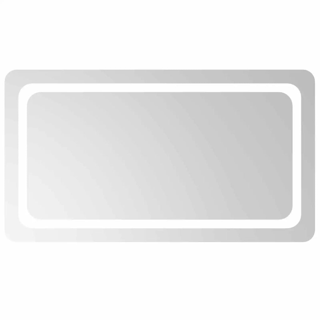 Specchio da bagno LED Trasparente 90 x 50 cm vetro temperato 42045839