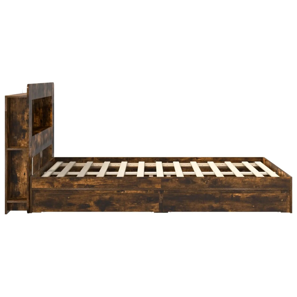 Telaio del letto con storage Rovere Fumo 135 x 190 cm 3433669
