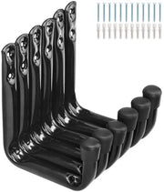 Haken per garage per universale per zavorra per oggetti pesanti - Beugoli per parete per scala, bicicletta, tubo idraulico, attrezzi - Capacità di carico 20 kg per gancio - Incluso viti e chiodi