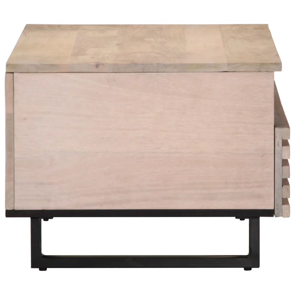 Tavolino da Salotto 80x55x40 cm Legno Massello di Mango 377503
