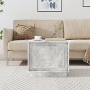 Tavolino da Salotto-Tavolino da soggiorno-Tavolo Grigio Cemento 51x50x44cm Legno Multistrato