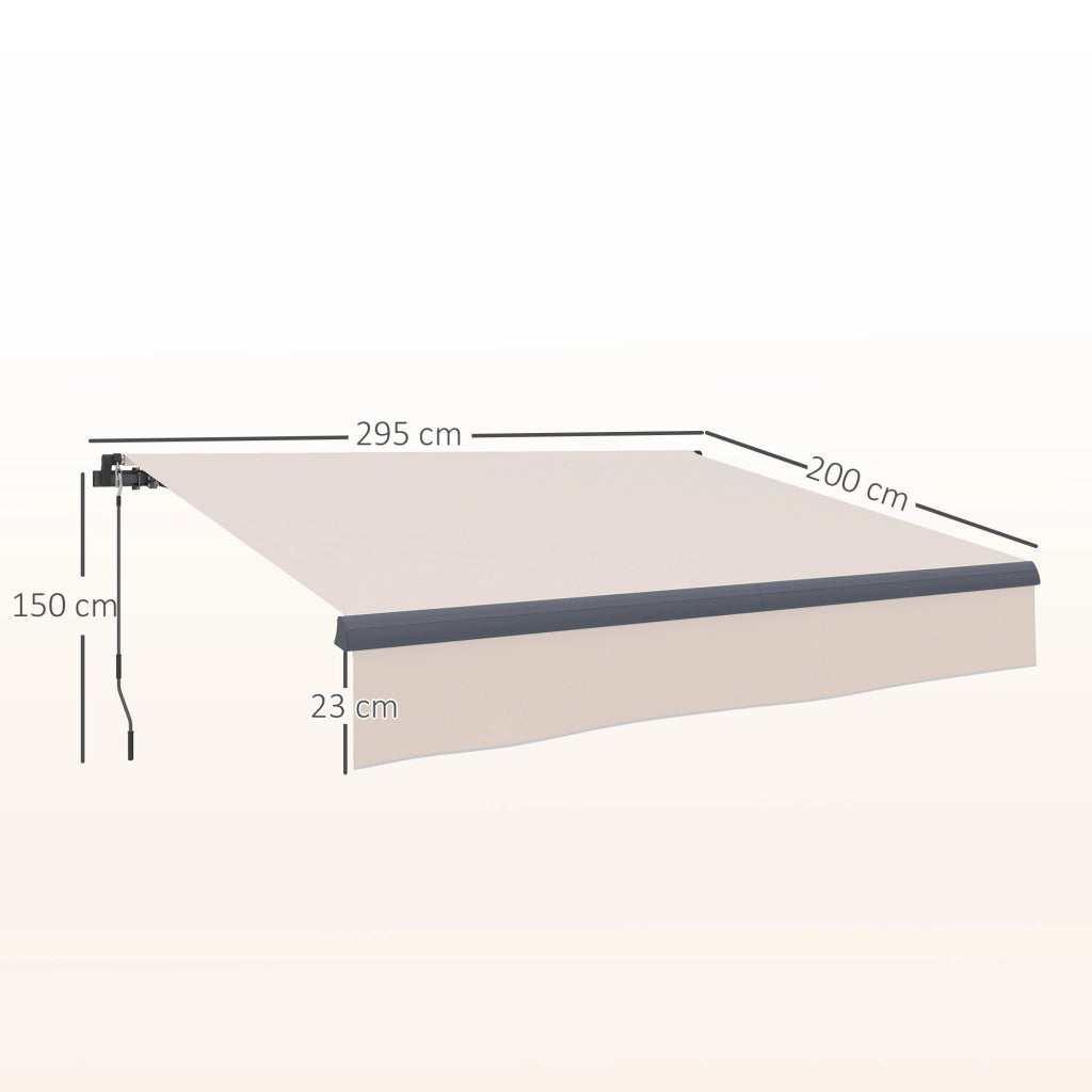 Tenda da Sole Retrattile Manuale con Manovella ¨C Xylo ¨C Crema 295x200 cm Protezione UV