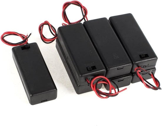 7 Copie ON/OFF Interruttore Copertura in Plastica con 2 x 1,5 V Batteria AAA Cassetta Box Supporto