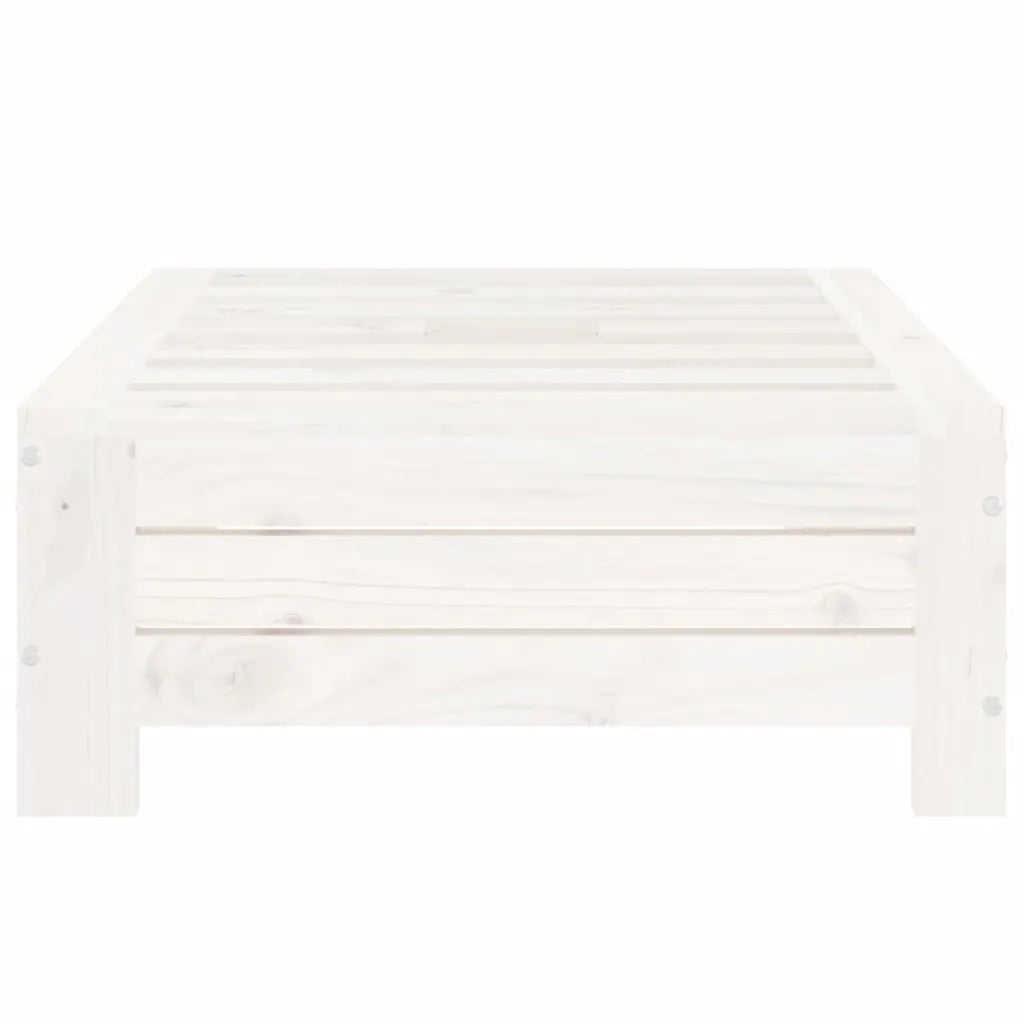 Copertura per Base Ombrellone Bianca in Legno Massello di Pino 825332