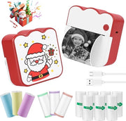 Stampante di fotografia portatile - stampante portatile senza fili con 10 rulli di carta e 5 pennarelli a colori - stampante Bluetooth per smartphone