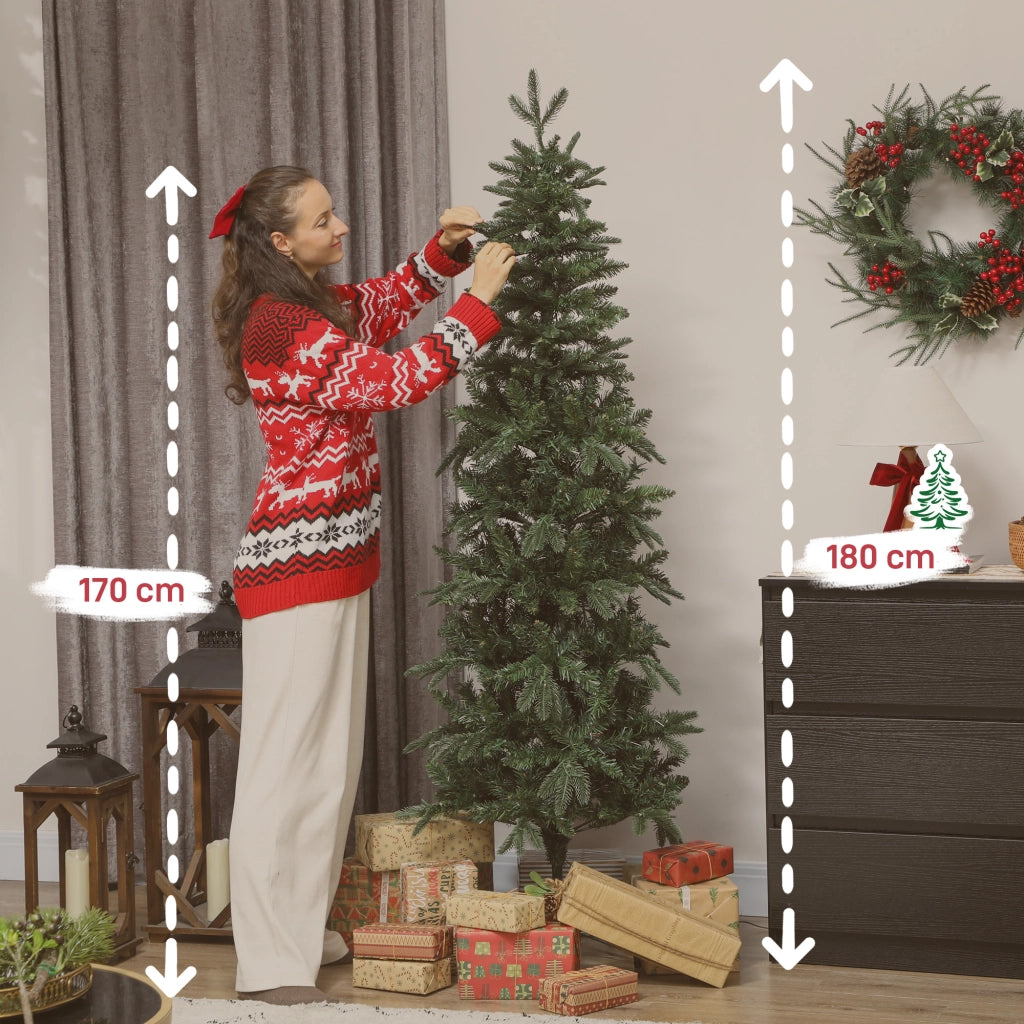 Albero di Natale artificiale 180 cm ¨C zephmum ¨C verde con 200 luci 8 modalita'