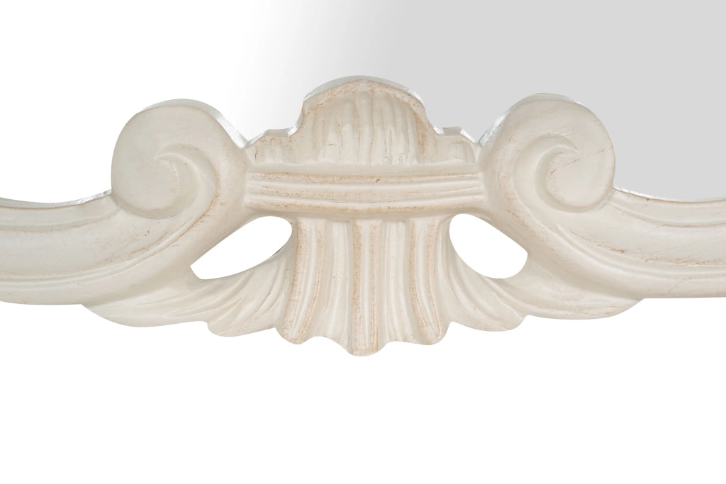 Biscottini SPECCHIERA DA PARETE IN LEGNO FINITURA BIANCA ANTICATA MADE IN ITALY Specchio