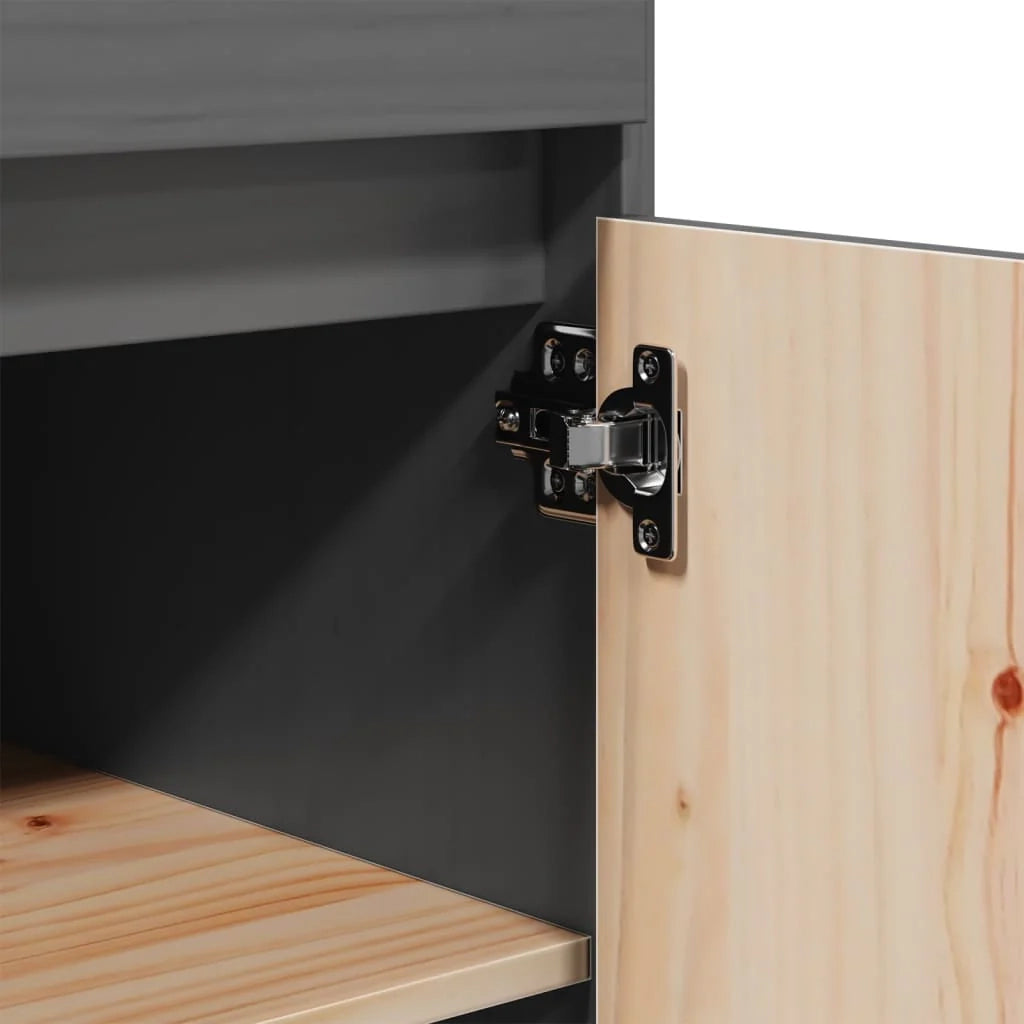 Buffet credenza cassettiera armadio mobile contenitore organizer cucina soggiorno salotto alto 60 x 40 x 116,5 cm legno di pino massiccio grigio 02_0034227