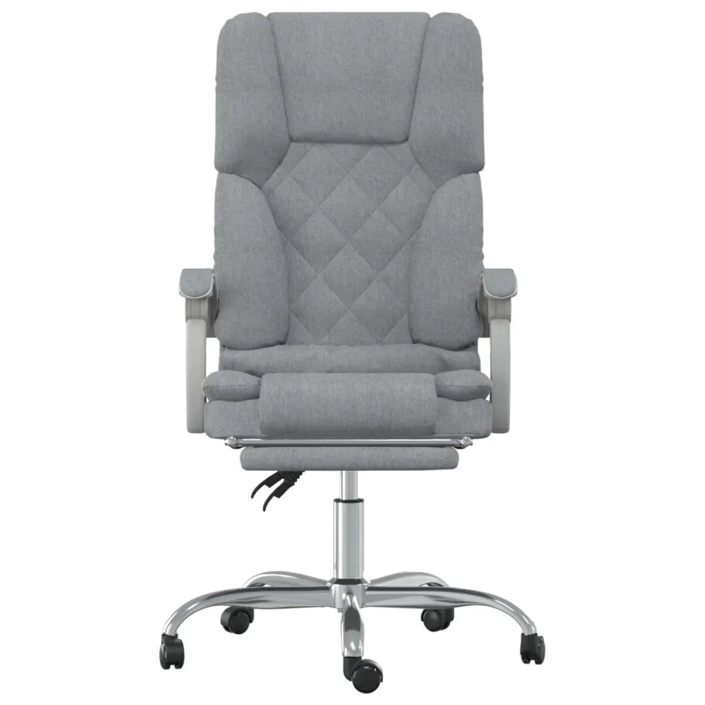 Sedia da Ufficio Massaggio Reclinabile Grigio chiaro in Tessuto 349685