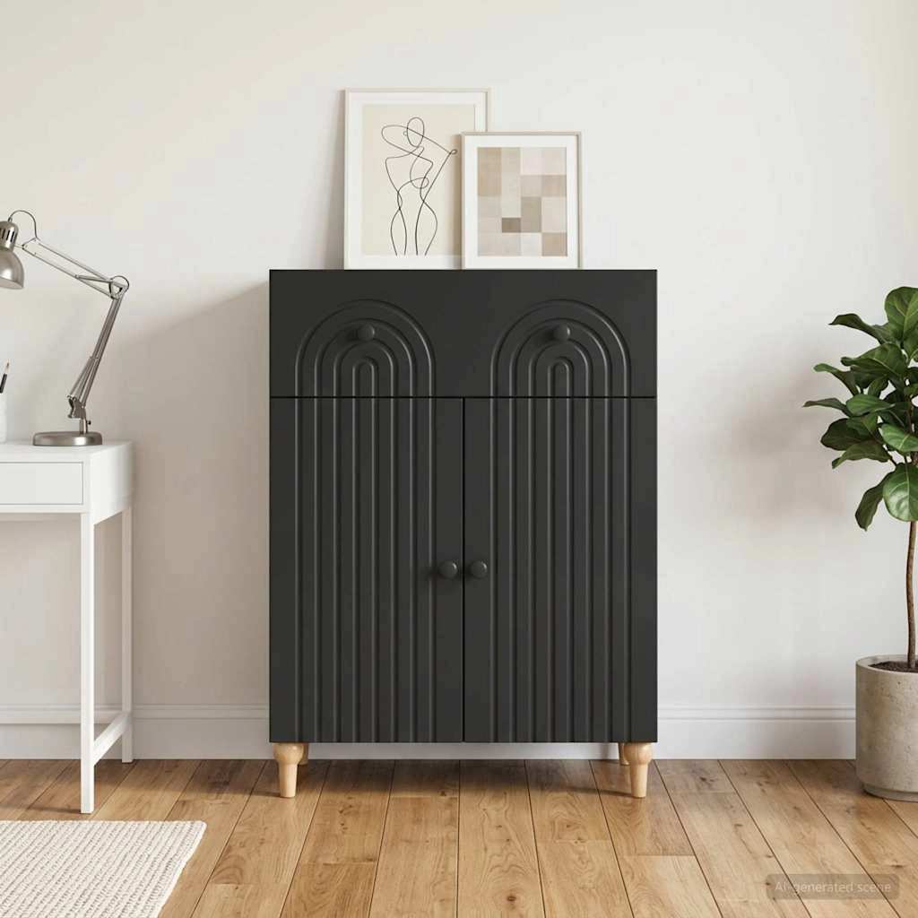 Credenza Nero 66 x 34,5 x 90 cm Legno ingegnerizzato 894176
