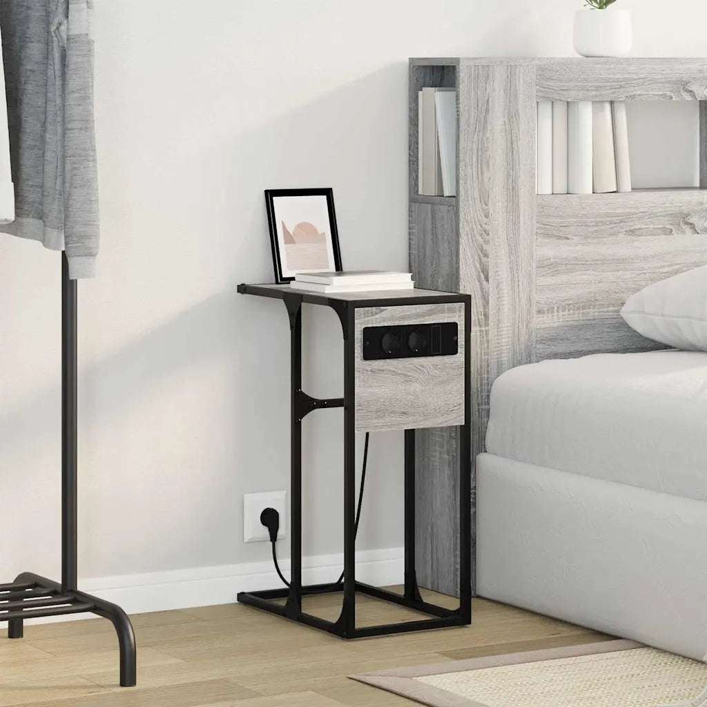Comodino | Armadio da Notte | Mobiletto da notte Grigio Sonoma 41,5 x 26 x 60,5 cm