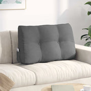Cuscino per Schiena Grigio scuro 80 x 24 x 50 cm Tessuto