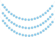 Pompon a spirale da parete 3 pezzi 6,6 ft 20 palloni decorazione di Natale bandiera di compleanno decorazioni di Pasqua blu