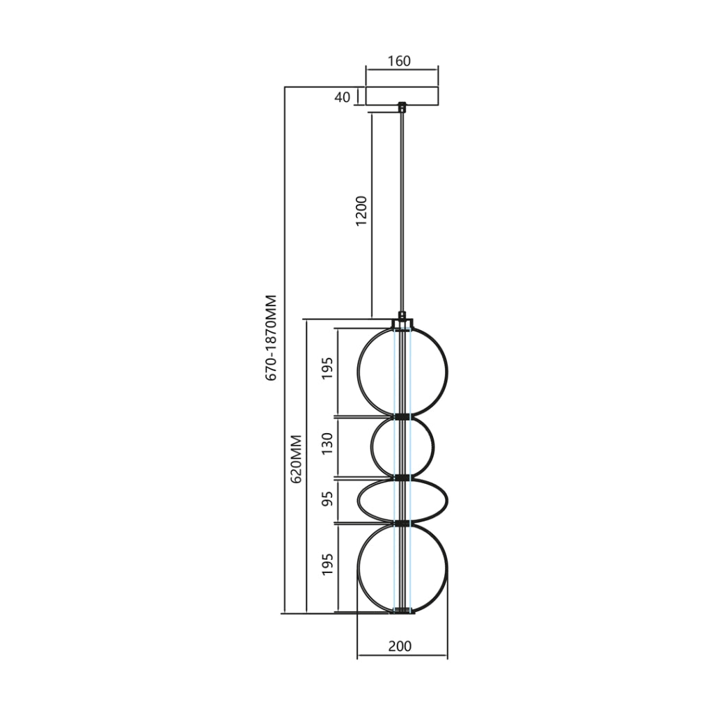 Lampada a sospensione LED Milagro Daphne 36W nera Ø20 cm