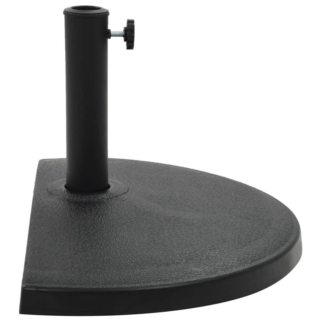 Base semicircolare per ombrellone in resina diametro 38 e 48 mm 15 kg nera 2202093