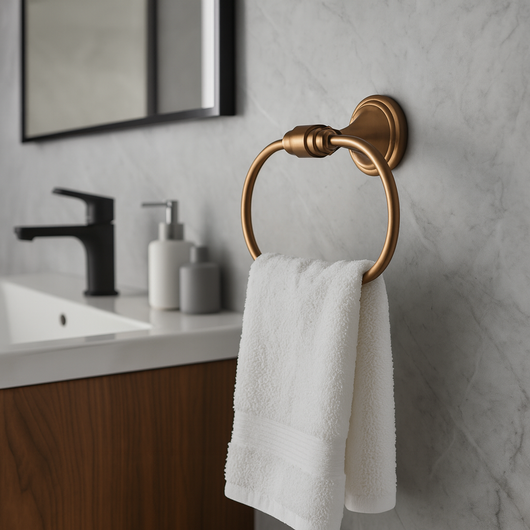 Appendiabiti Da Bagno Ring 16101 Aristo Rame Spazzolato
