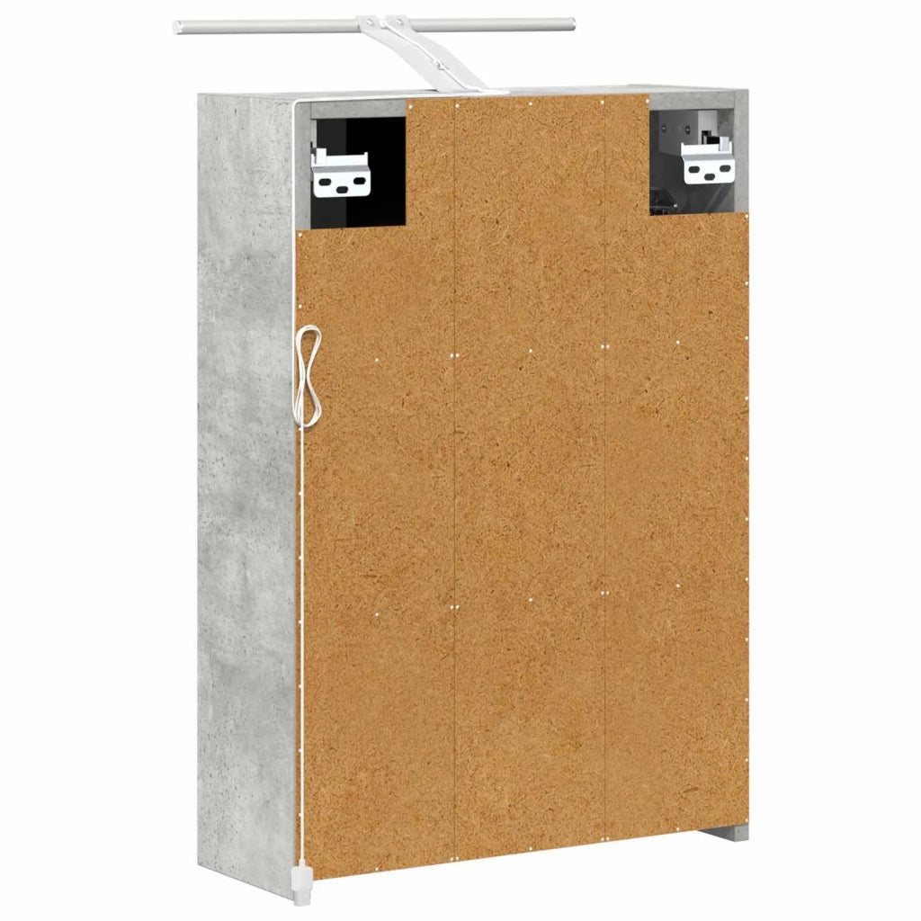 Mobiletto per specchio da bagno con lo scaffale Grigio cemento