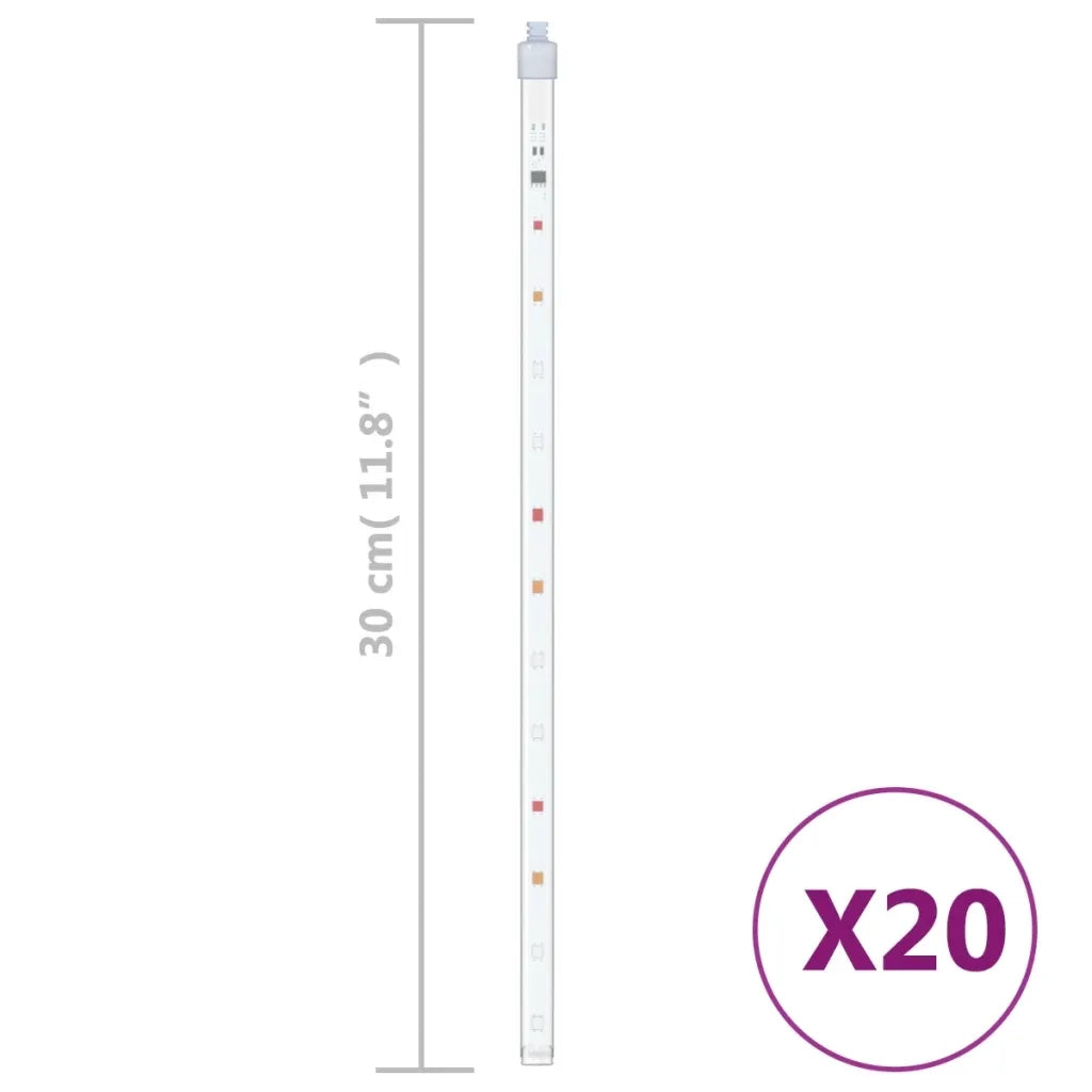 Luci Meteoriche 20pz 30cm Colorate 480 LED Interni Esterni 328557