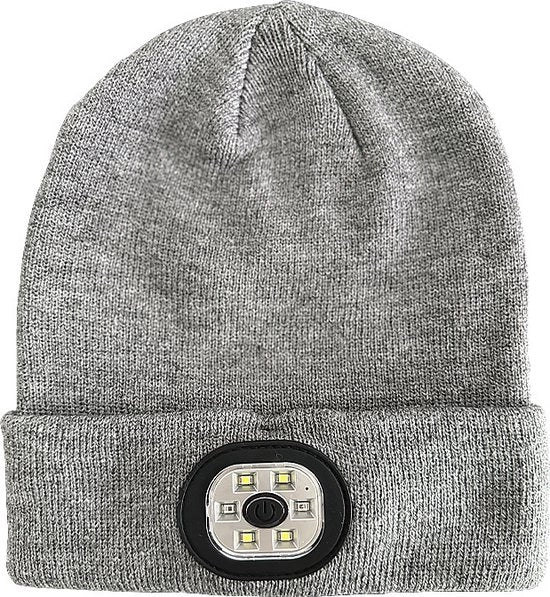 Cappello da baseball con cuffia Bluetooth 22x21cm, LED - Cappello con cuffia stereo senza fili - Cappello con cuffia USB ricaricabile - Ideale per campeggiare, fare escursioni, correre - colore medio grigio