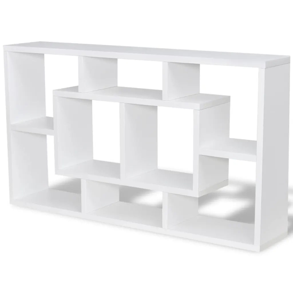 Espositore da Parete Galleggiante 8 Scomparti Bianco CFW2289854