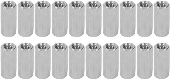 Collettore a 6 viti M6x1.0 in acciaio inossidabile - 20 pezzi - Lunghezza 25mm - Connettori a stantuffo - Adatto per uso interno ed esterno - Collettori a 6 viti