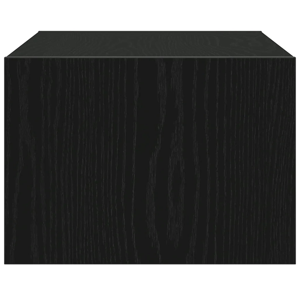 Mobile Porta TV con Luci LED Rovere Nero 75x35,5x25 cm 860230