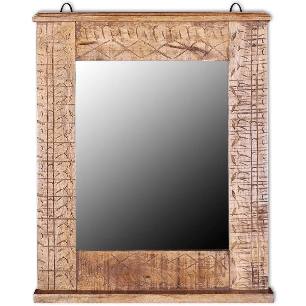 Armadietto da Bagno con Specchio in Legno Massello di Mango cod mxl 5555