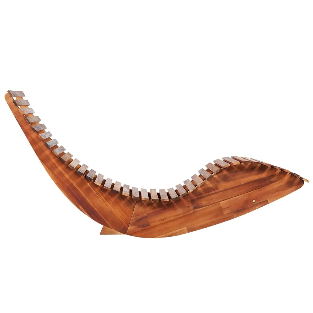 Sedia a Sdraio a Dondolo 2 pz in Legno di Acacia cod mxl 47219