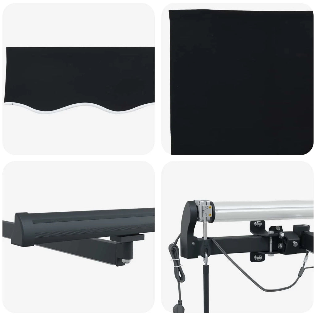 Tessuto per Tenda con Nero 300 x 250 cm Poliestere 3330040