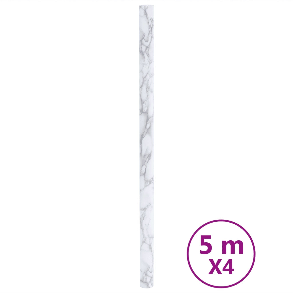 Adesivi per Mobili Autoadesivi Bianco Marmoreo 90x500 cm in PVC CFW8996457