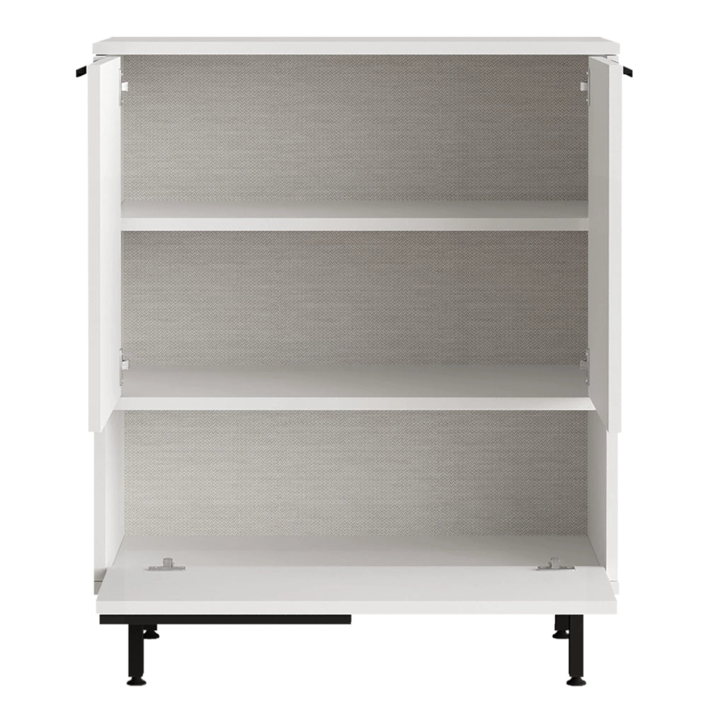 Credenza Vesanto a 3 Ante Mobile da Stoccaggio 91x75x36 cm Bianco [en.casa]