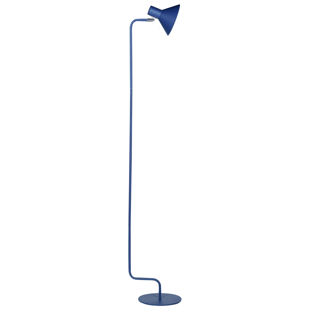 Lampada da terra in metallo blu 154 cm Paralume a cono regolabile Interruttore On-Off Camera da letto Soggiorno Casa Ufficio Illuminazione Design Industriale