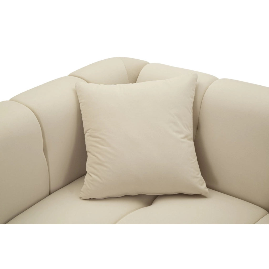 Divano VKH40, Beige, Legno, 81x155x71 cm