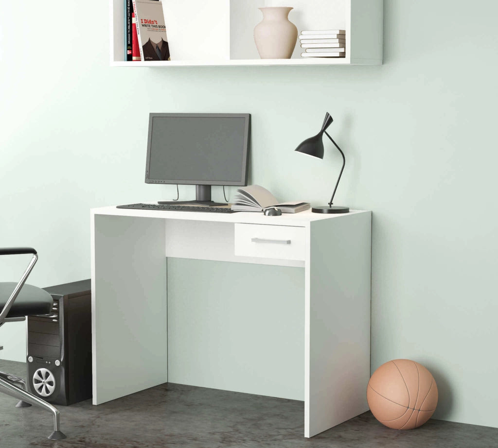 Scrivania Moderna con cassetto in Legno Composito cm 90x74x45 - KELVIN