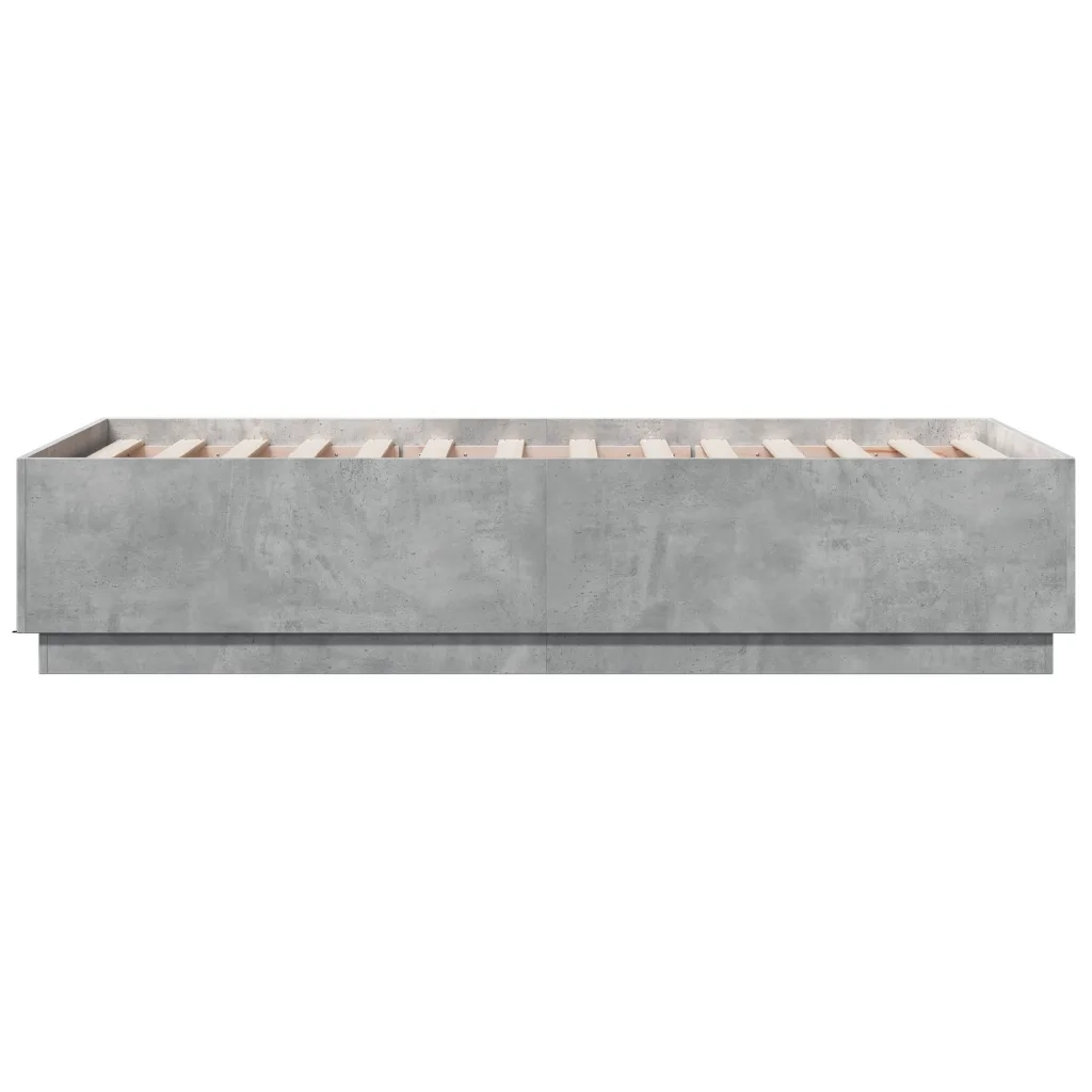 Giroletto-Struttura Letto Grigio Cemento 75x190 cm in Legno Multistrato 367601