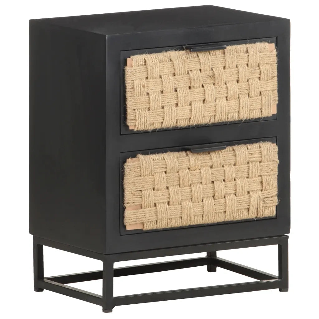 Comodino 40x30x50 cm in Legno Massello di Mango 323494