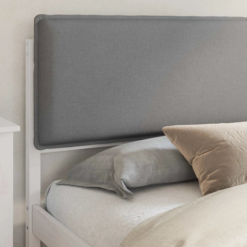 Letto con Testiera Rivestita Grigio chiaro 180 x 200 cm 877823
