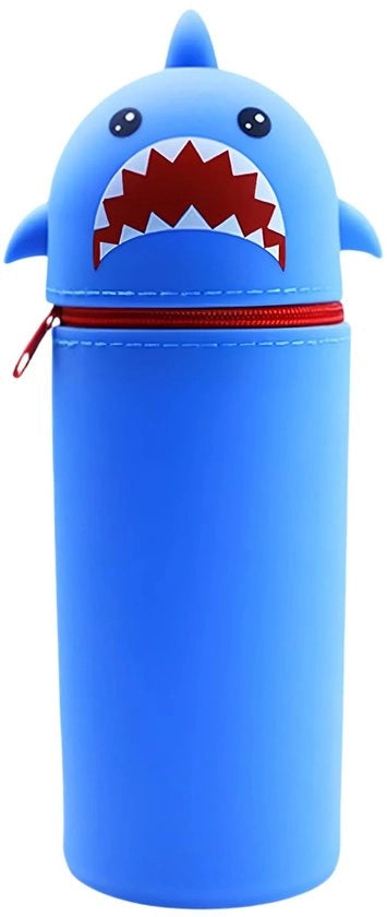 Etui in Silicone per Pennarelli, Etui Blu per Pennarelli, Etui in Silicone morbido per Pennarelli, Etui Universale con Capacità e Pennarelliere, Etui Kawaii Animali, Regali per la Scuola per Bambini