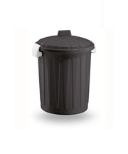 Pattumiera bidoncino con coperchio e chiusura con ganci Grigio 50 litri