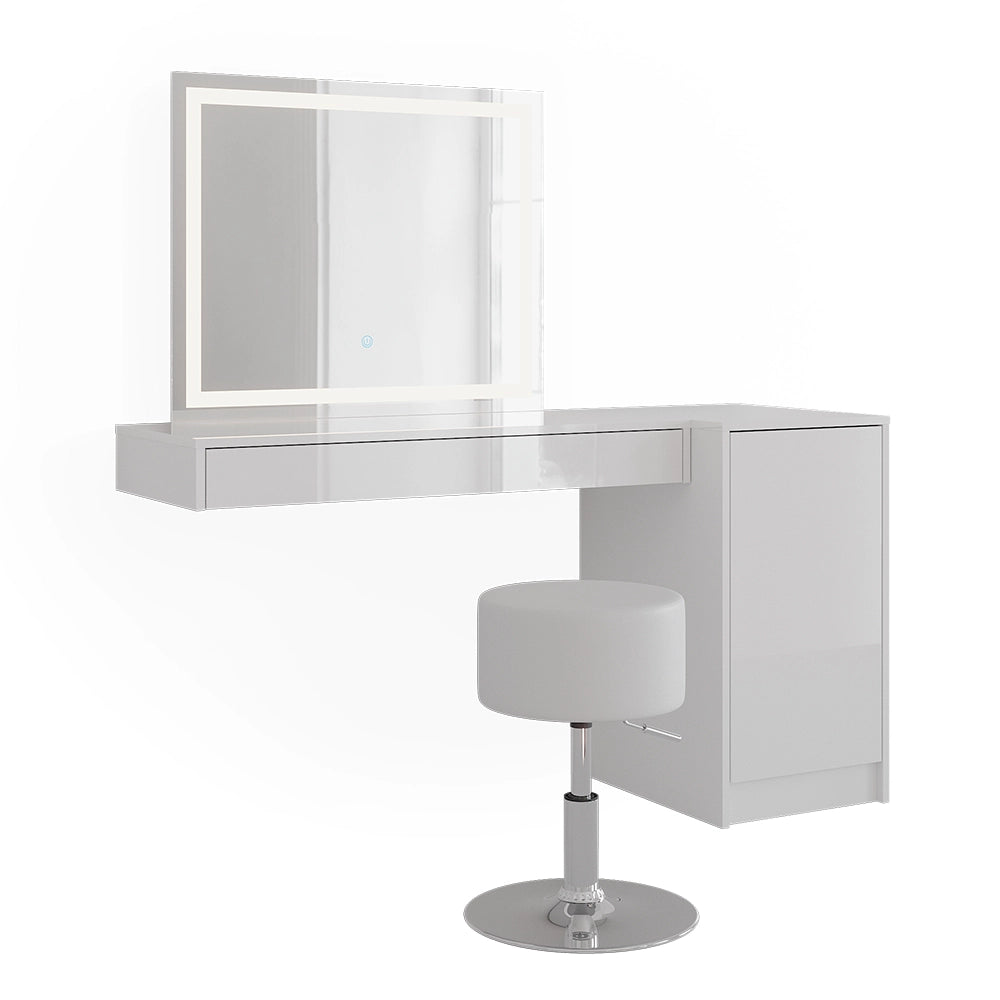 Vicco Tavolo da toeletta Bianco 100 cm 4 parti